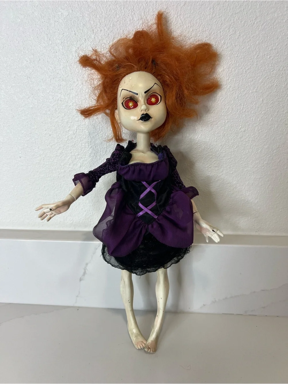 Living Dead Dolls Vintage 2004 Spooky Purple Witch Doll - Halloween